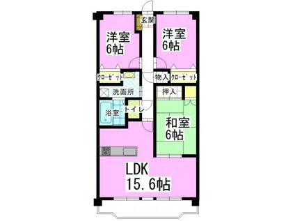 ドルチェ(3LDK/3階)の間取り写真