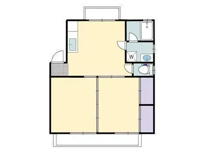 カーサST(2DK/4階)の間取り写真