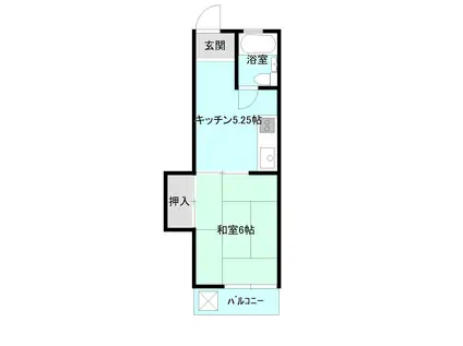 サンヴィレッジ八橋(1K/2階)の間取り写真