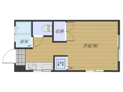 EXCEL K・M(ワンルーム/1階)の間取り写真
