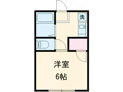 パークサイド(1K/1階)の間取り写真