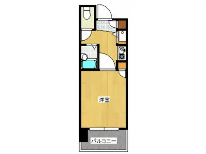 ダイナコート小倉下到津II(1K/9階)の間取り写真