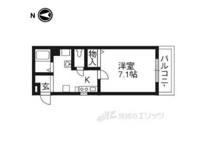 TIMUR九条(1K/5階)の間取り写真