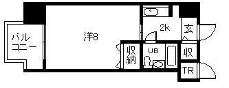 メゾンドノール(1K/7階)の間取り写真