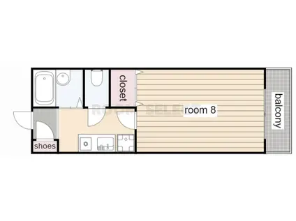 セレニールEXI(1K/3階)の間取り写真