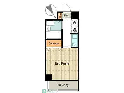 FLEX西八王子(1K/11階)の間取り写真