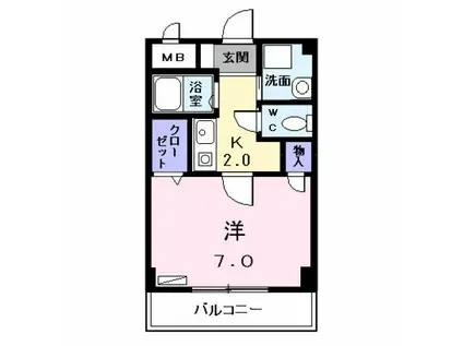 MA・MAISON友(1K/2階)の間取り写真