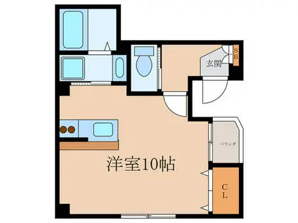 カーサアリス(ワンルーム/1階)の間取り写真