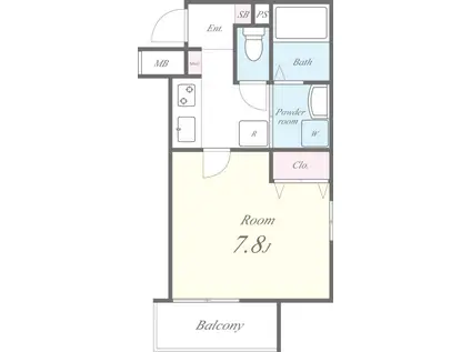 相鉄本線 天王町駅 徒歩10分 4階建 築17年(1K/4階)の間取り写真