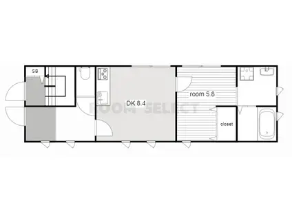 ハイツIMOTO II(1DK/1階)の間取り写真