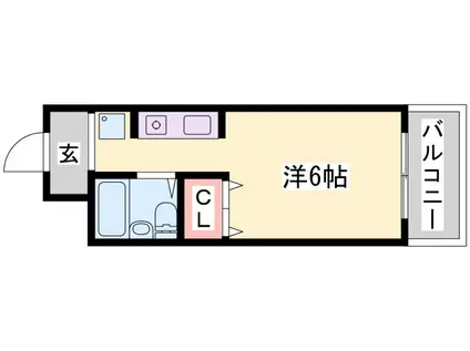 ア・ノヴァ(1K/1階)の間取り写真