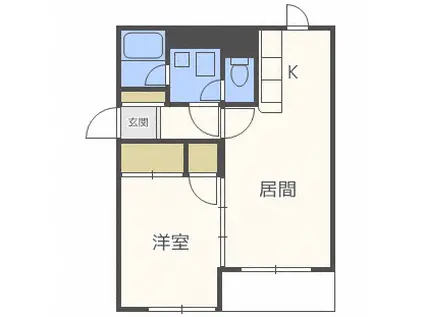 ドムス325(1LDK/2階)の間取り写真
