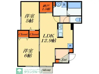 パークサクラ(2LDK/1階)の間取り写真