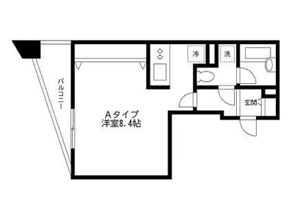 アヴァンセ戸越(ワンルーム/10階)の間取り写真