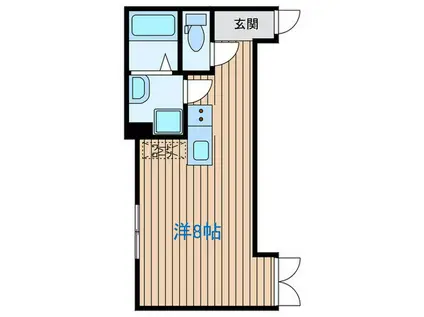 EXAM初台(ワンルーム/4階)の間取り写真