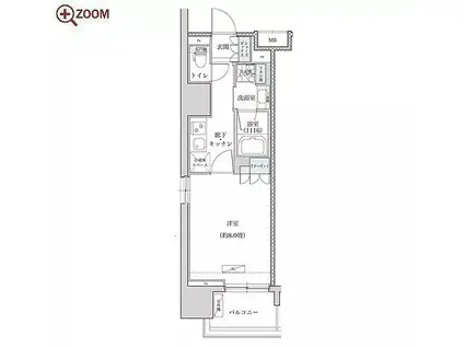 グラン・アベニュー鶴舞公園(1K/4階)の間取り写真