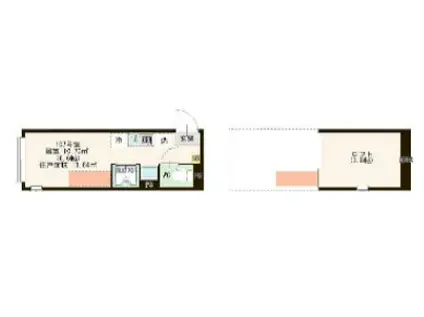 ハーモニーテラス尾久駅前(ワンルーム/1階)の間取り写真