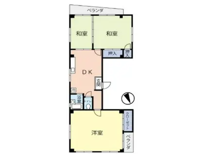 カスティージョ(3DK/4階)の間取り写真