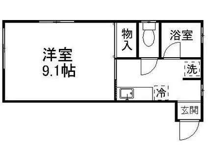 エスポワール21(1K/2階)の間取り写真