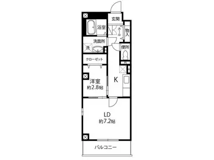 /アルム久宝寺(1DK/1階)の間取り写真