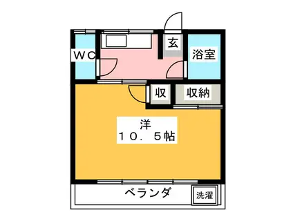 メゾン新川口東棟(ワンルーム/1階)の間取り写真