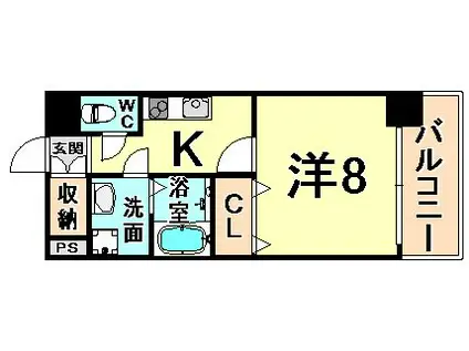 ピア武庫之荘(1K/5階)の間取り写真