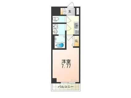 FREEDOM RESIDENCE松原上田I(1K/2階)の間取り写真