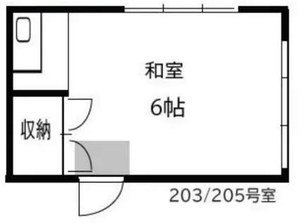 三栄荘(ワンルーム/2階)の間取り写真