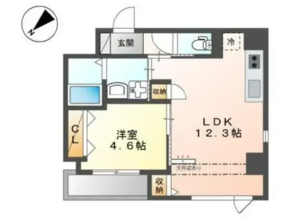 上池台2丁目マンション仮(1LDK/2階)の間取り写真