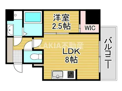 KRYSTAL FIMETHII番館(1LDK/9階)の間取り写真