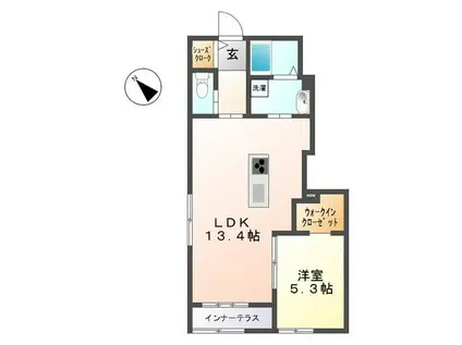 ショー・ハエマンティア(1LDK/1階)の間取り写真