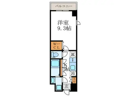 北野エスポワコリン(1K/5階)の間取り写真