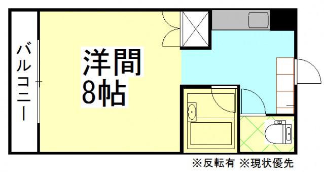 ファイブ南方(1K/2階)の間取り写真