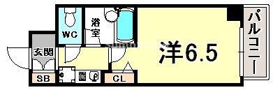 エスリード三宮第3(1K/6階)の間取り写真