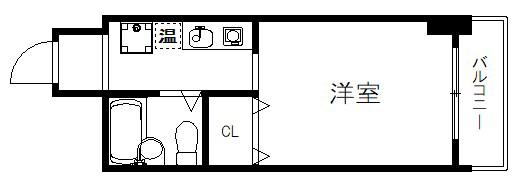 GLOIRE烏丸五条(1K/3階)の間取り写真