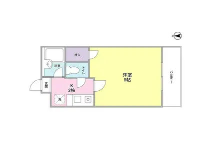 ヴィエント目白(1K/2階)の間取り写真
