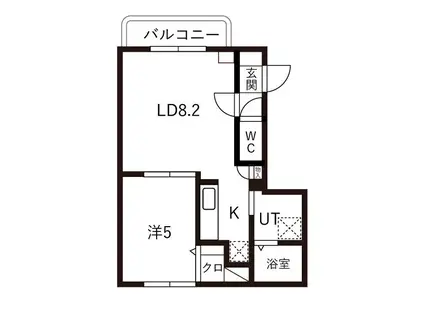 DOMANI(1LDK/3階)の間取り写真