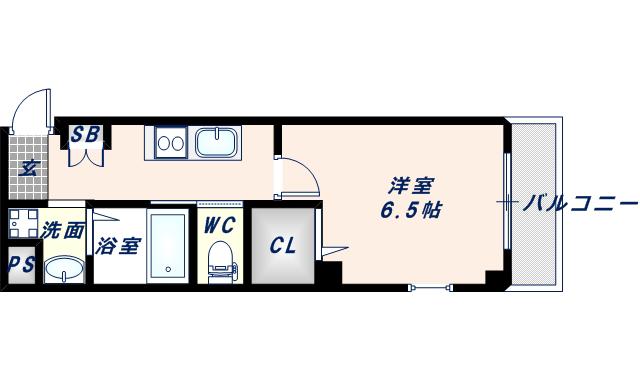 みおつくし小路 (1K/2階)の間取り写真