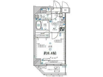 ディアレイシャス日暮里イースト(1K/2階)の間取り写真