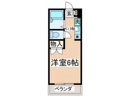 メゾングランデ(1K/2階)の間取り写真