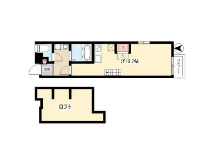 SUCCESSVI(ワンルーム/3階)の間取り写真