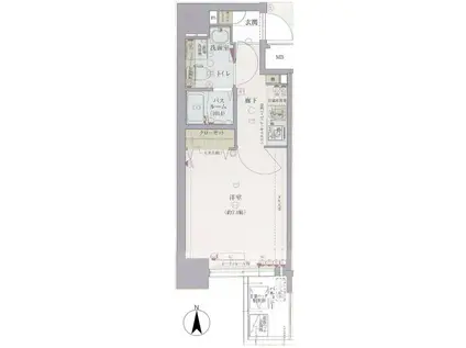 リンクス大阪城サウスレジデンス(1K/5階)の間取り写真