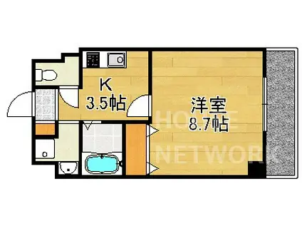 エテルネル一由(1K/2階)の間取り写真