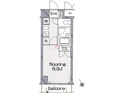 グランヴァン阿佐ヶ谷II(1K/2階)の間取り写真