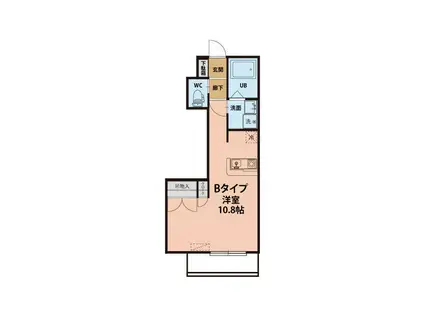 KRAFT BLDGVII(1K/2階)の間取り写真