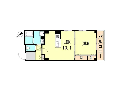 SDグランツ三川口(1LDK/4階)の間取り写真