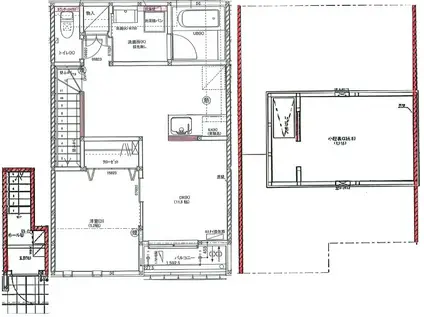 サウステラス(1SLDK/2階)の間取り写真