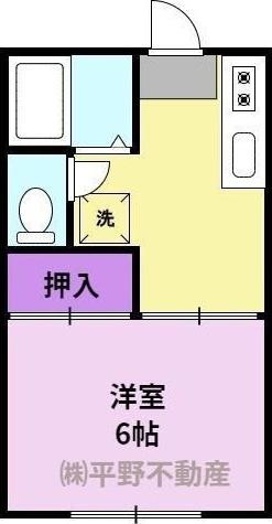 コーポシングル(1K/3階)の間取り写真