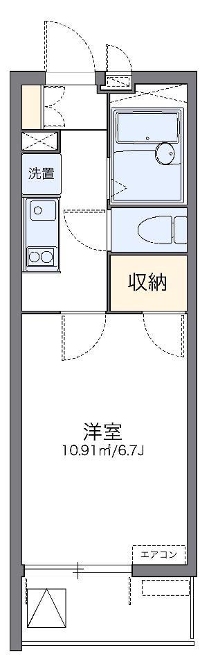 レオパレスライラック久が原(1K/3階)の間取り写真