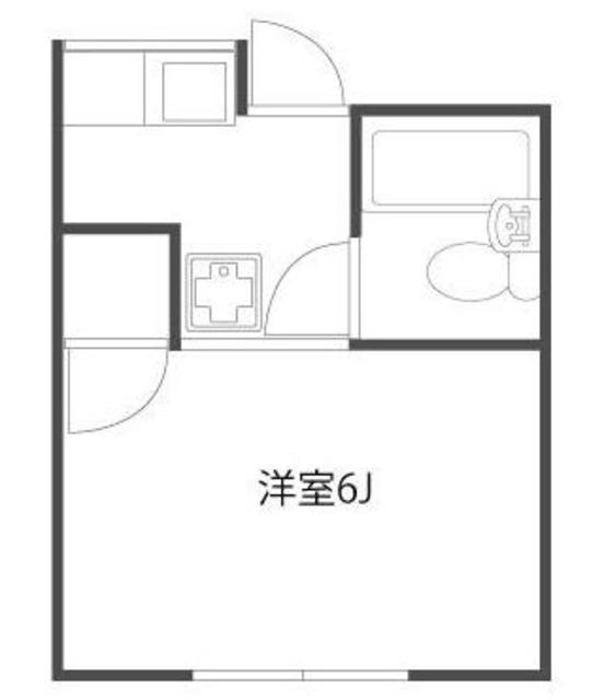 コーポ二葉5号(1K/2階)の間取り写真